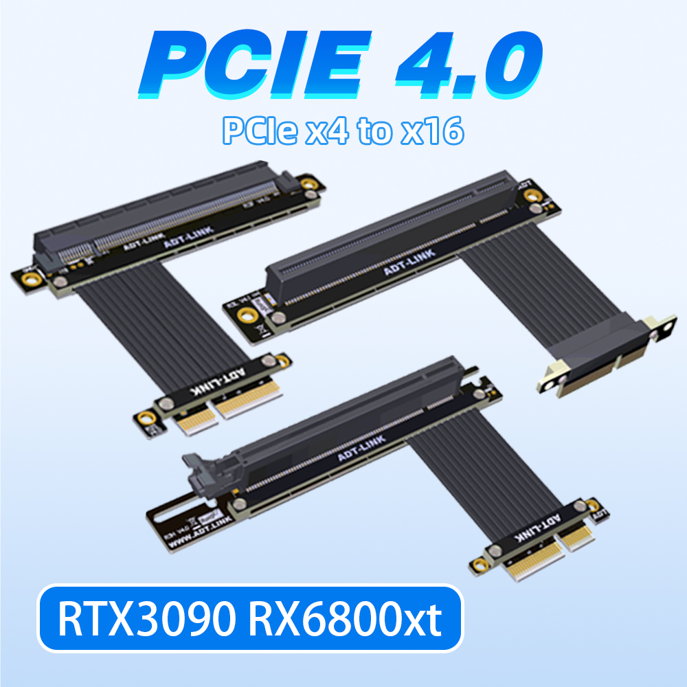 Single Double 90 Degree Right  - Pcie 4.0 X16 Riser Cable 90 Degree 评论和价格