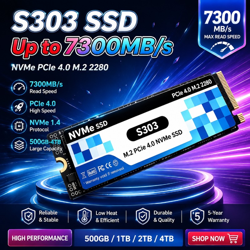 S303 M.2 NVMe Internal 500GB/1 - M.2 Nvme 4Tb Pcie 4.0 Ssd 评论和价格