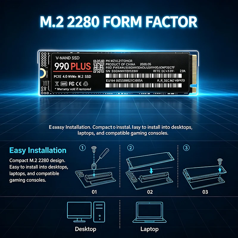 Genuine 990 Plus M.2 NVMe PCIe - M.2 Nvme 4Tb Pcie 4.0 Ssd 评论和价格